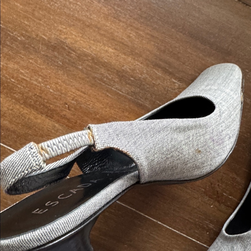 Size 8 38 Escada wool fabric gray Pumps - Picture 12 of 16